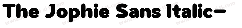 The Jophie Sans Italic字体转换
